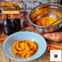 Purée de carottes et patates douces au cumin (à l'autocuiseur, Cookeo, Cosori, Instant Pot)